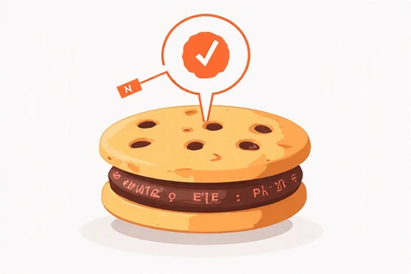 Ilustración de una galleta de internet representando una cookie