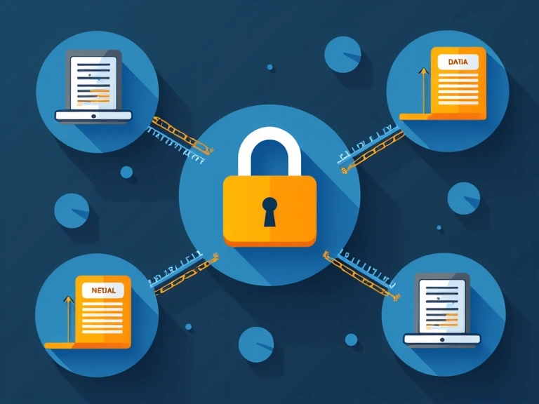 Ilustración de candado y seguridad de datos con conexiones limitadas